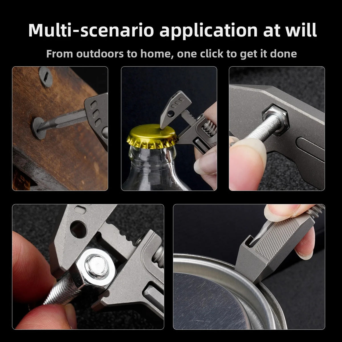 Titanium EDC Wrench Multi Tool with Screwdriver