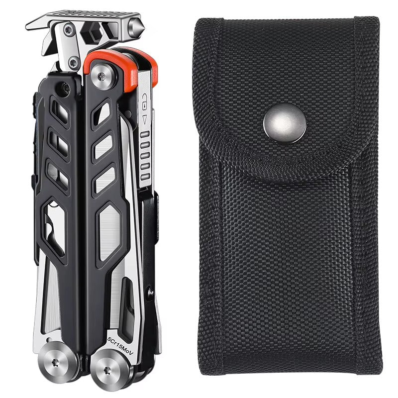 Multifunctional Stainless Steel Folding Plier – Nail Puller, Knife & Camping Tool, Portable & Ambidextrous