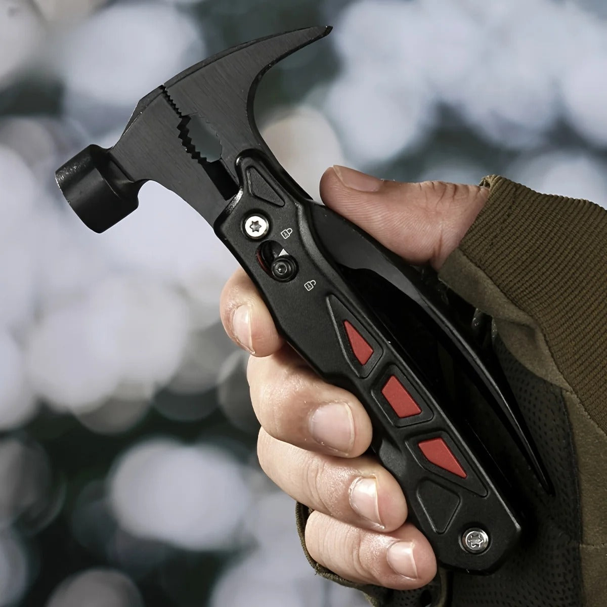 Portable Multifunctional Combination Tool and Emergency Hammer