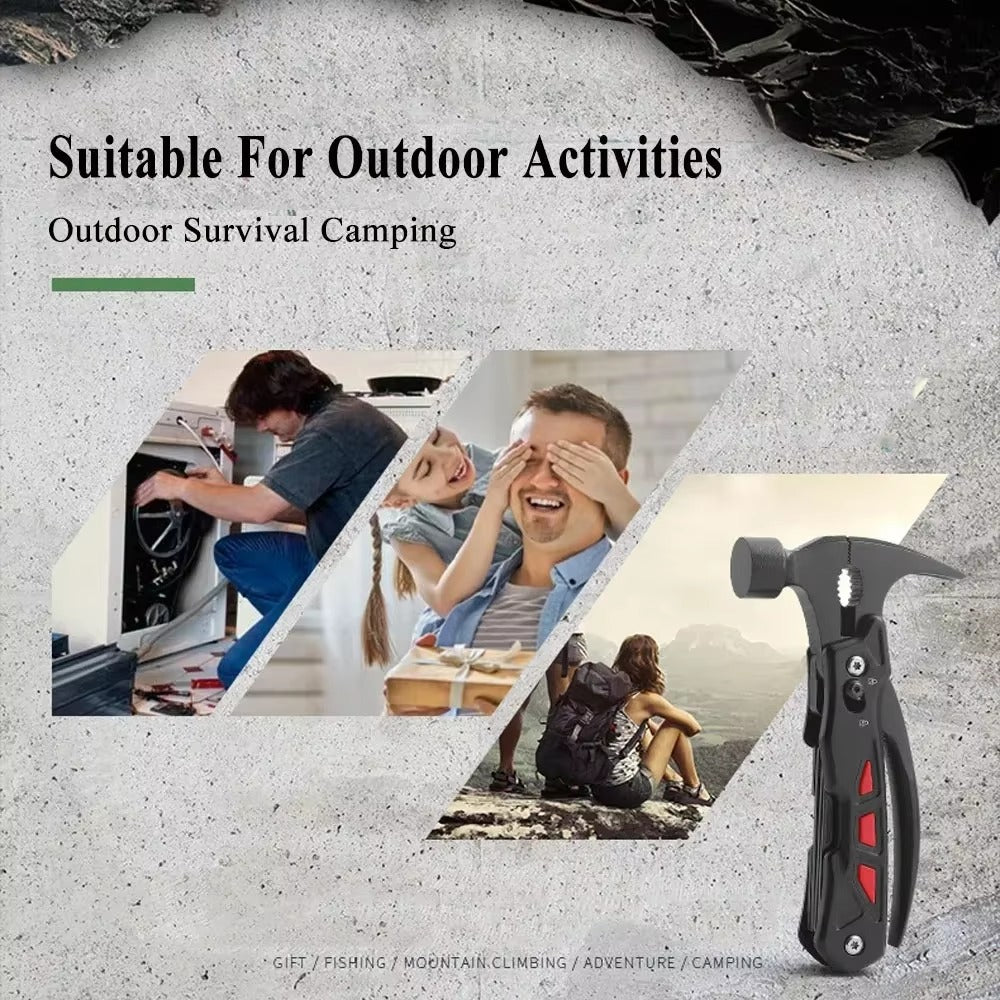 Portable Multifunctional Combination Tool and Emergency Hammer