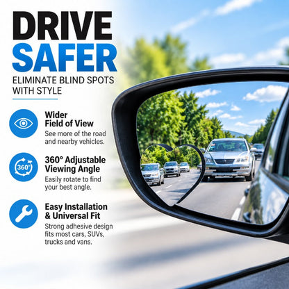 360° Heart-Shaped Adjustable Safety Mirror