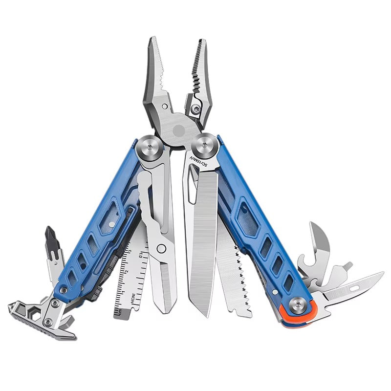Multifunctional Stainless Steel Folding Plier – Nail Puller, Knife & Camping Tool, Portable & Ambidextrous