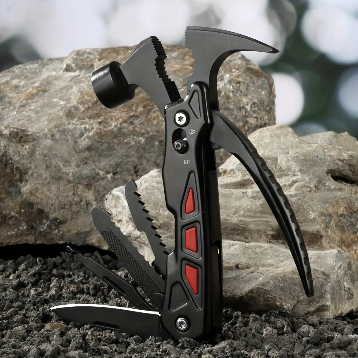 Portable Multifunctional Combination Tool and Emergency Hammer