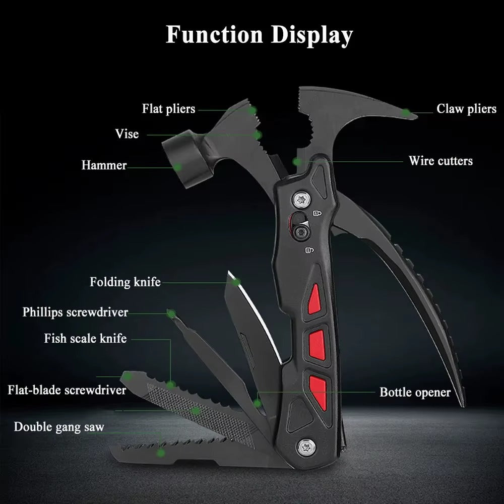 Portable Multifunctional Combination Tool and Emergency Hammer