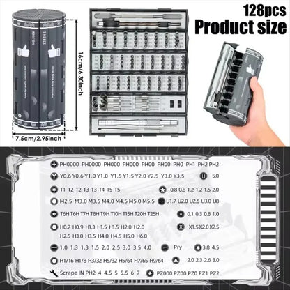 128-in-1 Screwdriver Set – Precision Household Repair Tool Kit