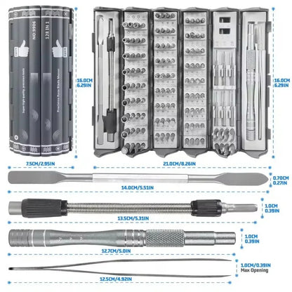 128-in-1 Screwdriver Set – Precision Household Repair Tool Kit