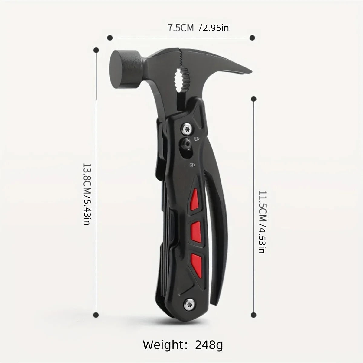 Portable Multifunctional Combination Tool and Emergency Hammer