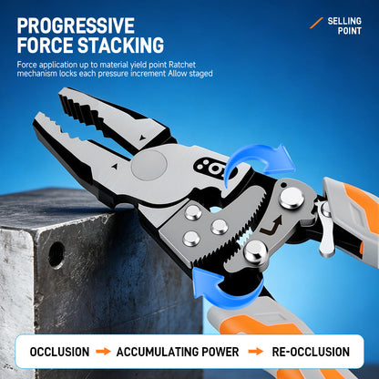 Self-Adjusting Ratchet Locking Pliers – Heavy-Duty Grip for Pipes, Nuts & Metalwork