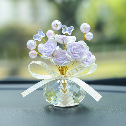 Elegant Rose Dashboard Ornament