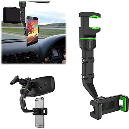 360° Rearview Mirror Phone Mount for Cars