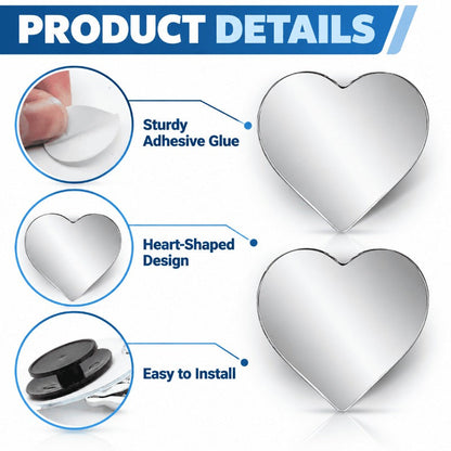 360° Heart-Shaped Adjustable Safety Mirror