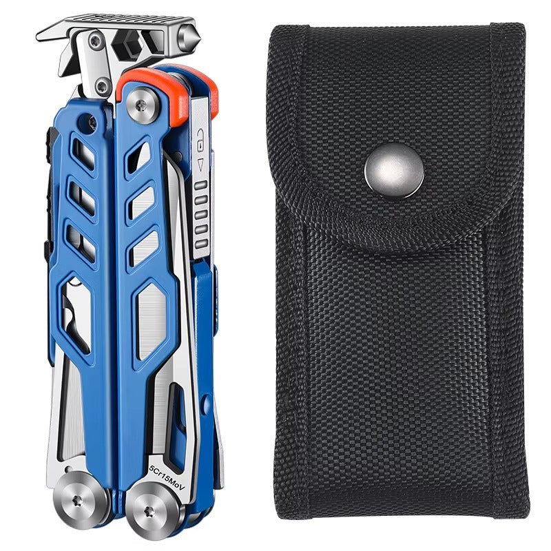 Multifunctional Stainless Steel Folding Plier – Nail Puller, Knife & Camping Tool, Portable & Ambidextrous