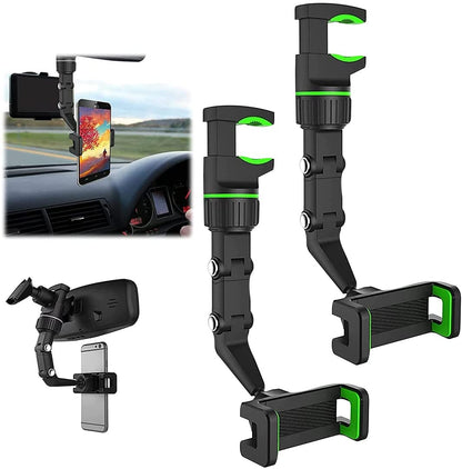 360° Rearview Mirror Phone Mount for Cars