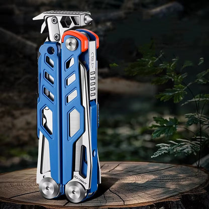 Multifunctional Stainless Steel Folding Plier – Nail Puller, Knife & Camping Tool, Portable & Ambidextrous