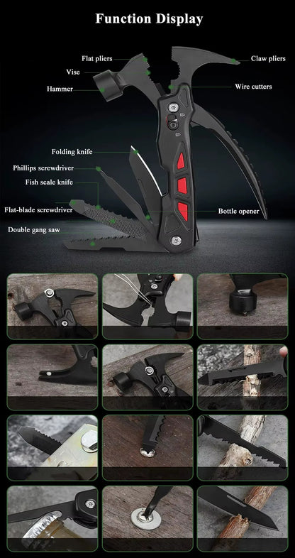 Portable Multifunctional Combination Tool and Emergency Hammer